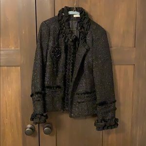 Gorgeous black mixed media blazer